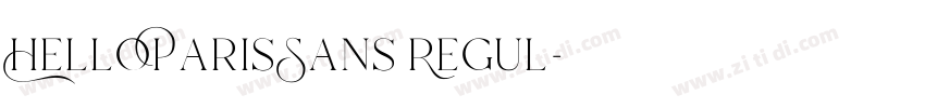 HelloParisSans Regul字体转换